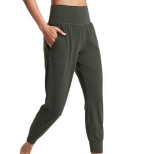Athleta Pocket Joggers Cruise In Powervita Size XXS Olive Green